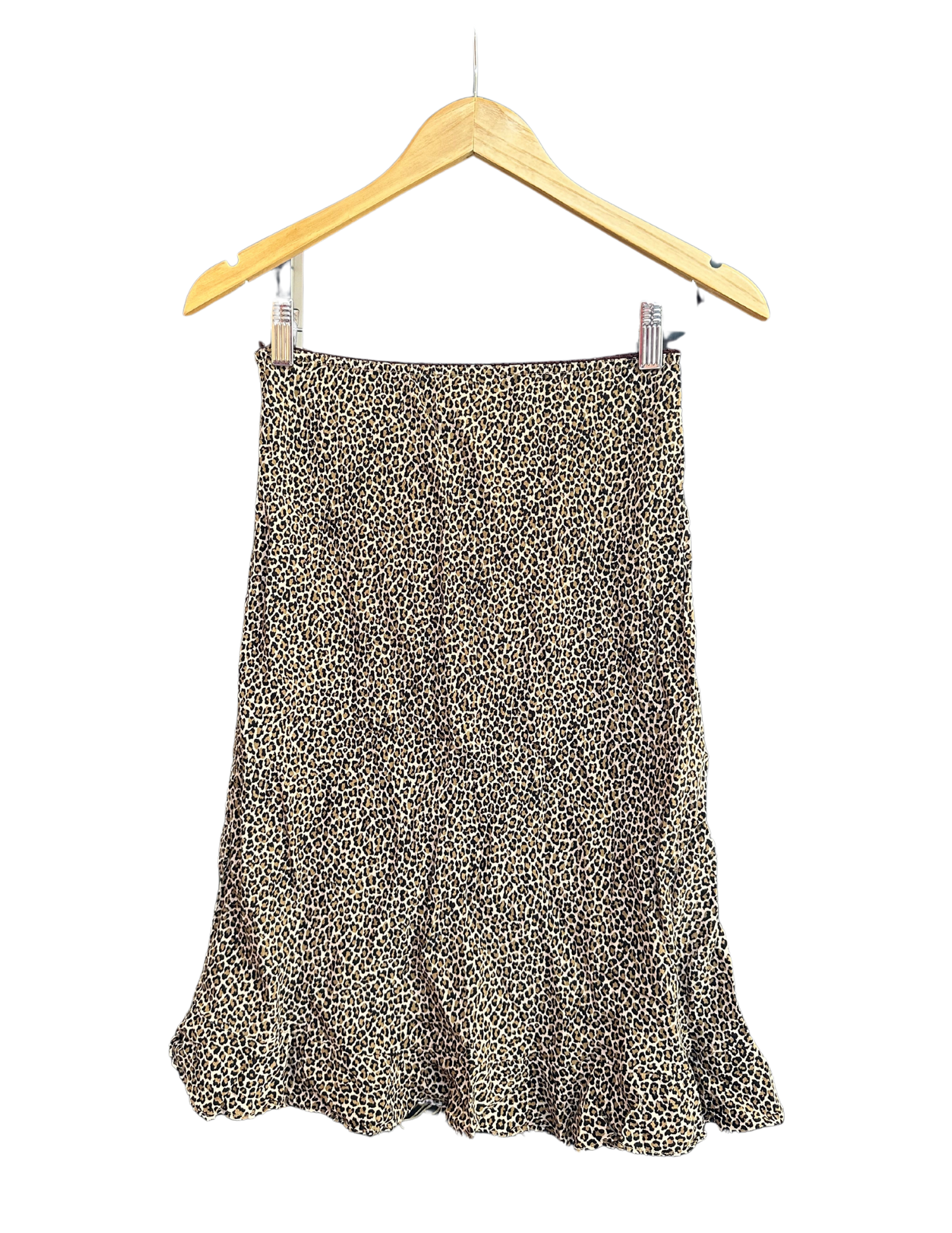 CHEETAH PRINT MIDI SKIRT SMALL