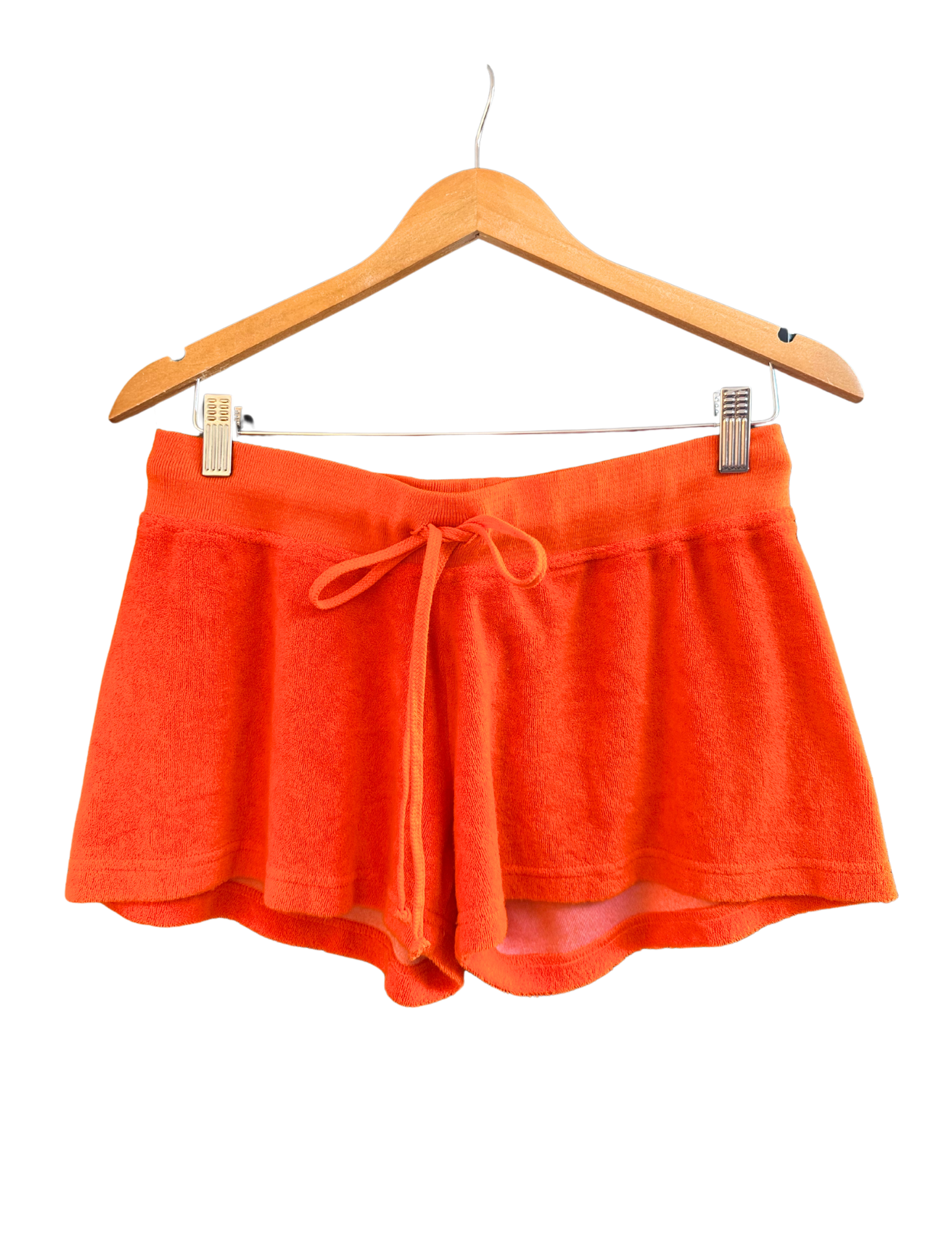 ORANGE TERRY CLOTH SHORTS XL