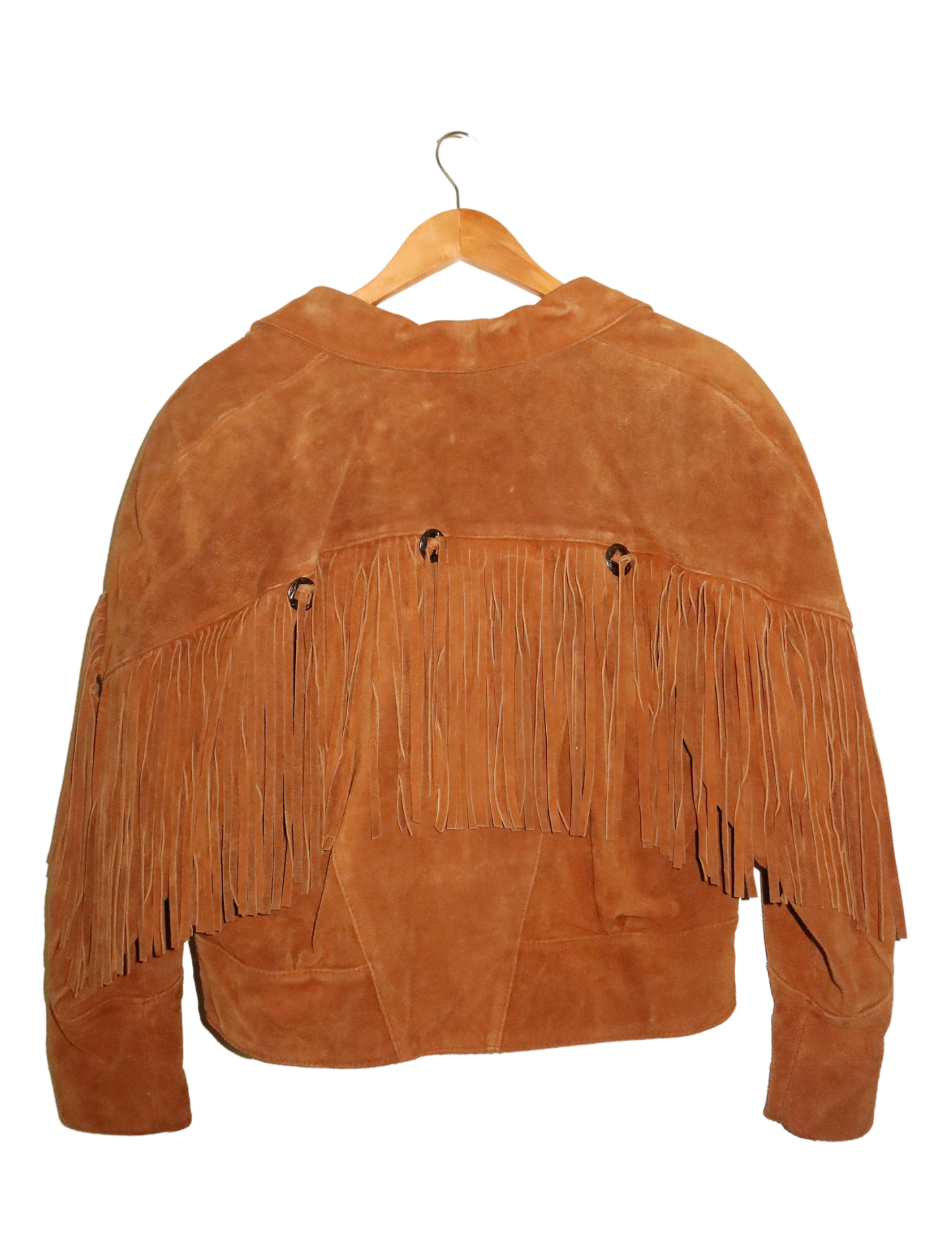 CHESTNUT SUEDE FRINGE JACKET MEDIUM
