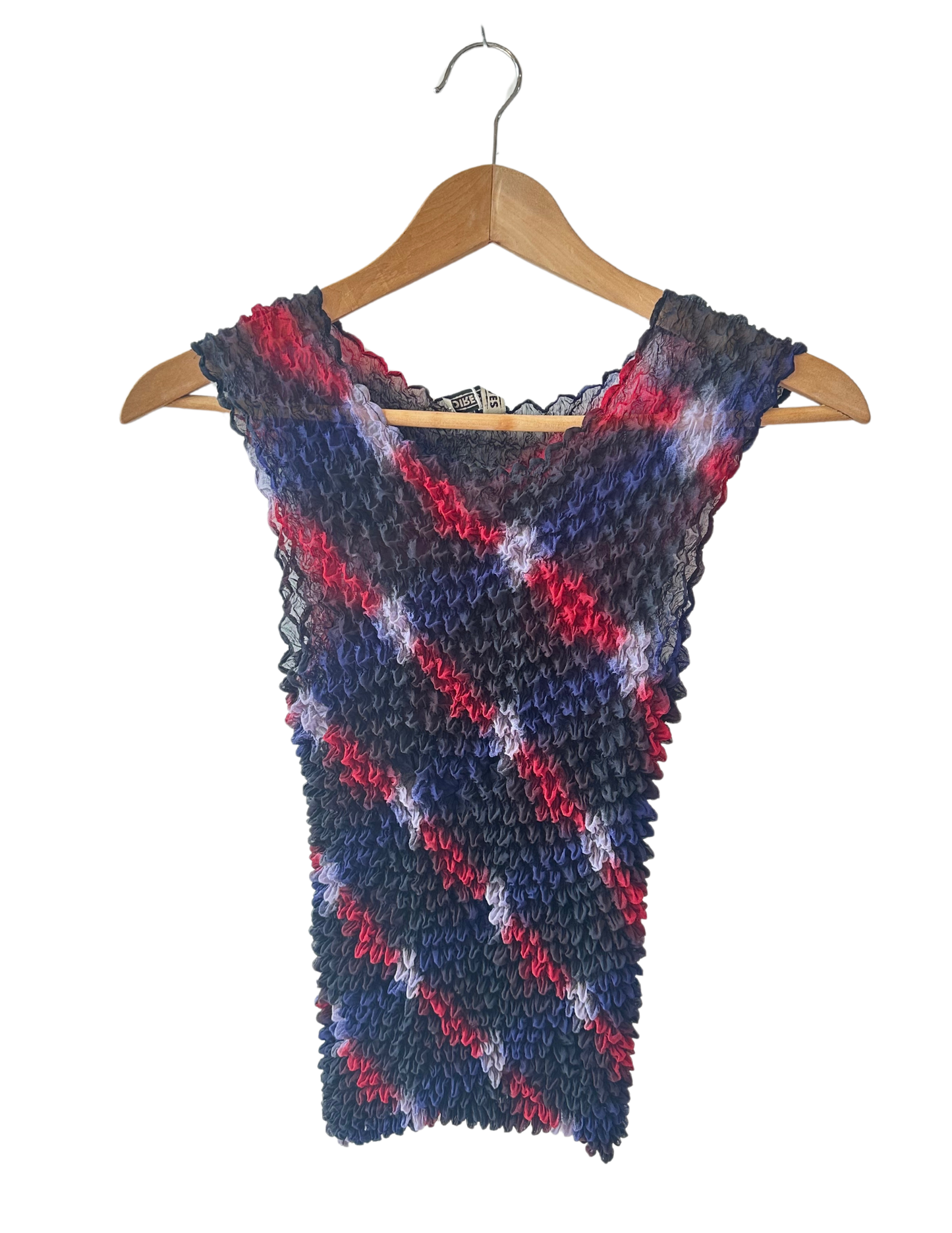 RED WHITE AND BLUE POPCORN TANK ONE SIZE