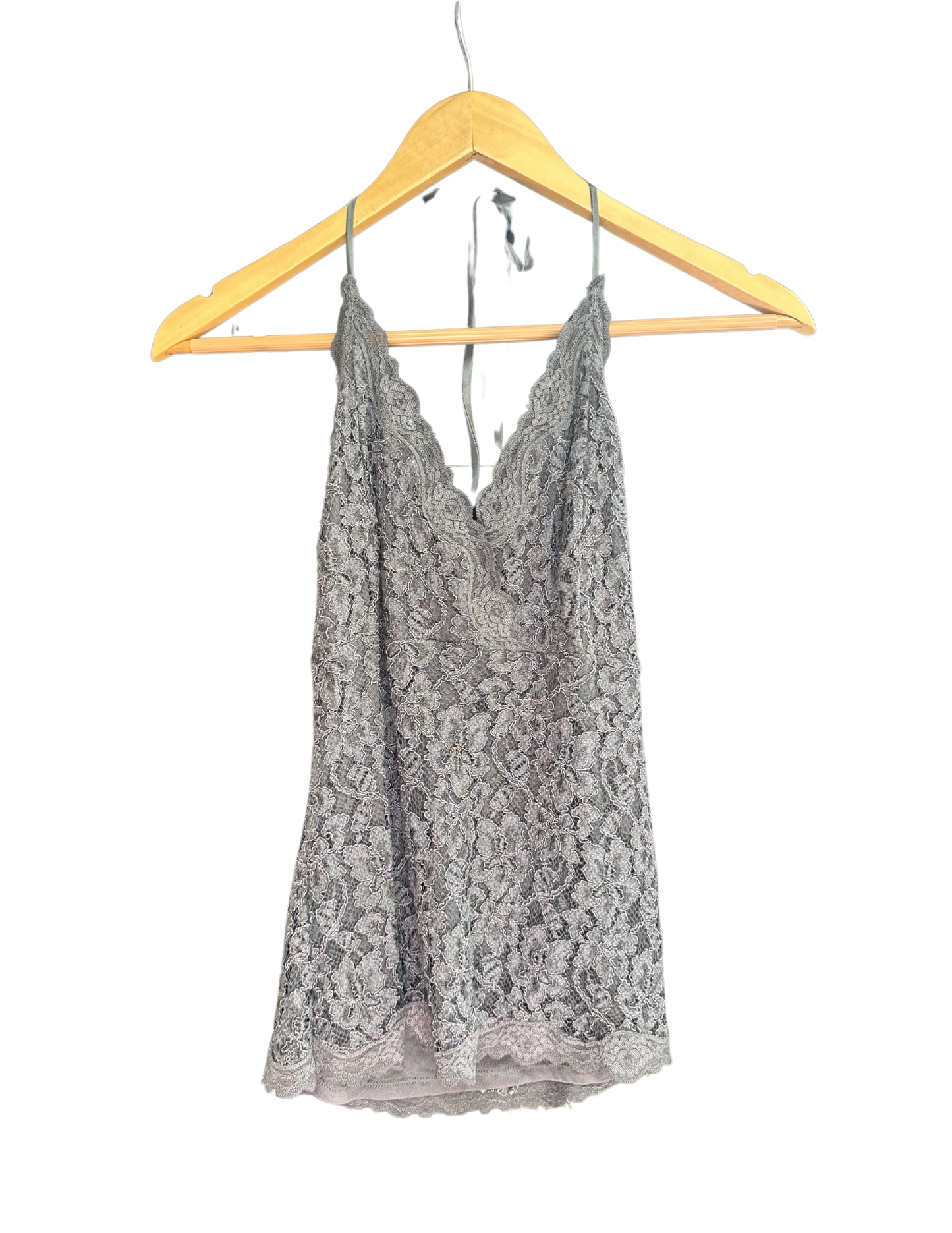 DARK GREY LACE HALTER S/M