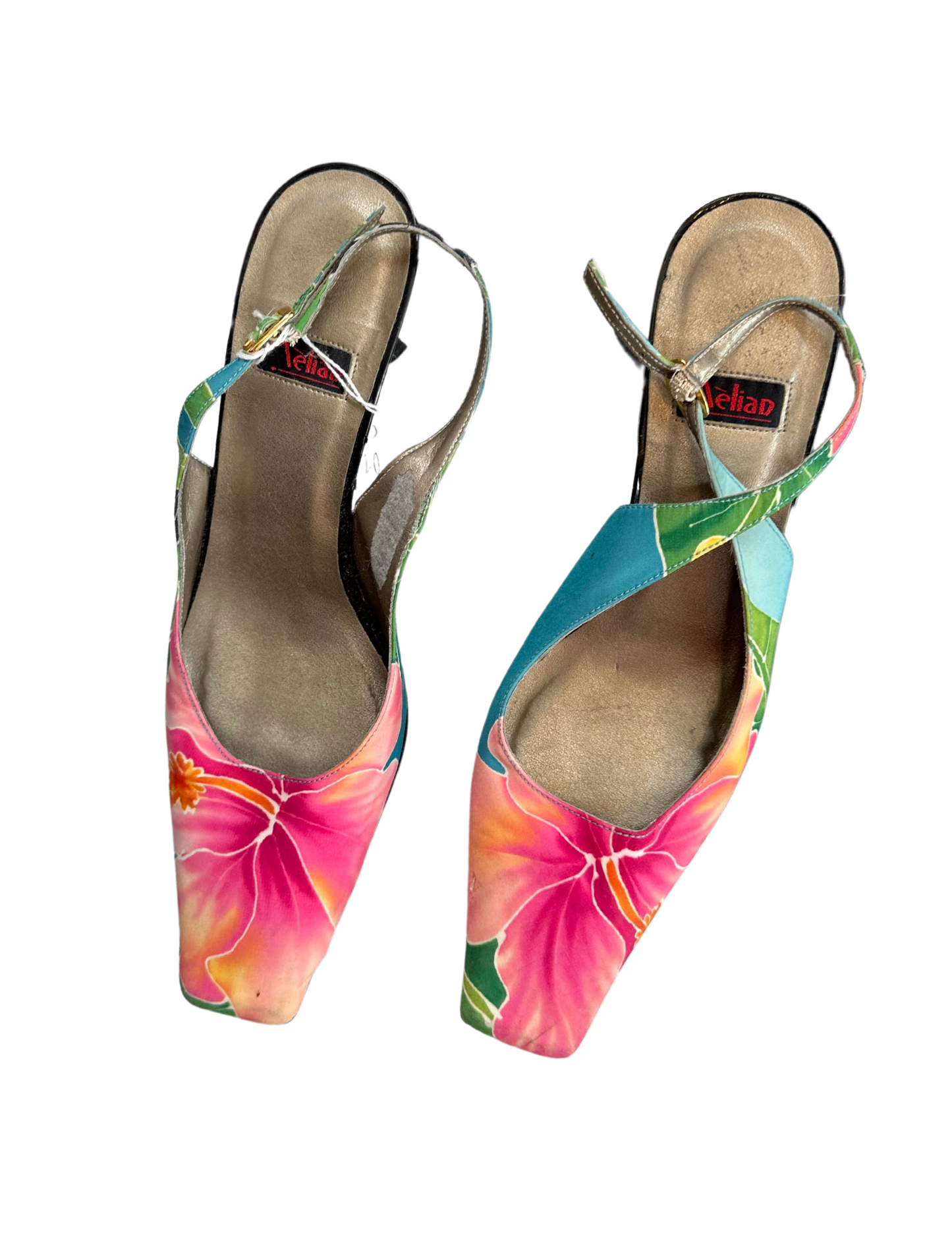 FLORAL SQUARE TOE SLINGBACK SIZE 8