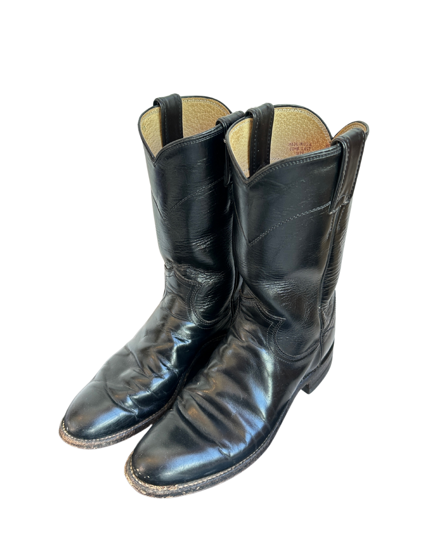 BLACK COWBOY BOOTS SIZE 5.5-6