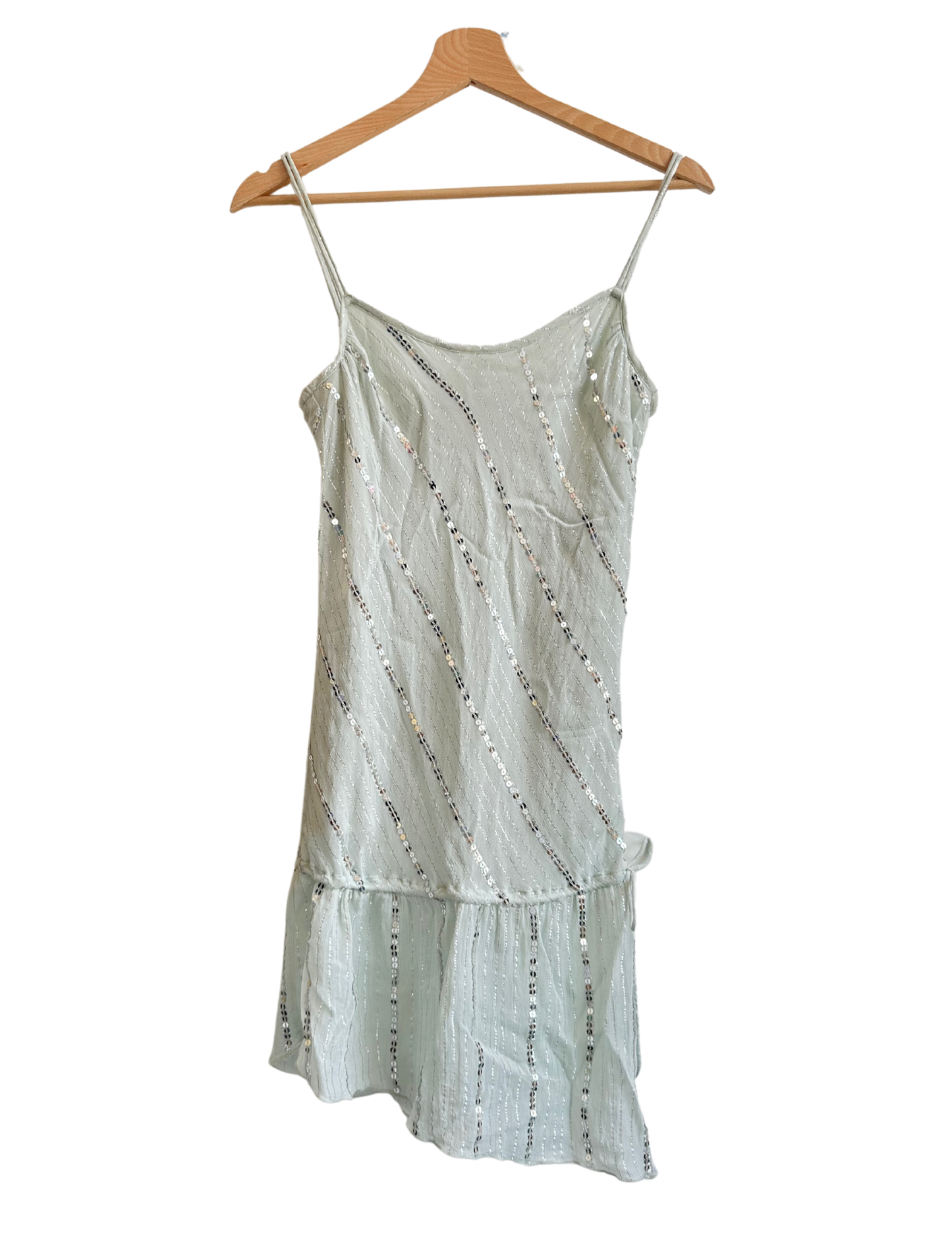 SEA FOAM SEQUIN TUNIC MEDIUM