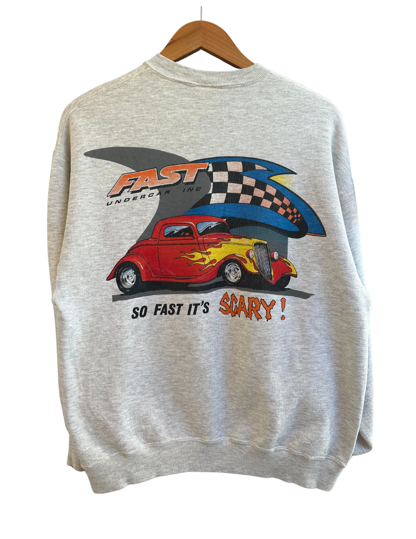 GREY RACING CREWNECK LARGE