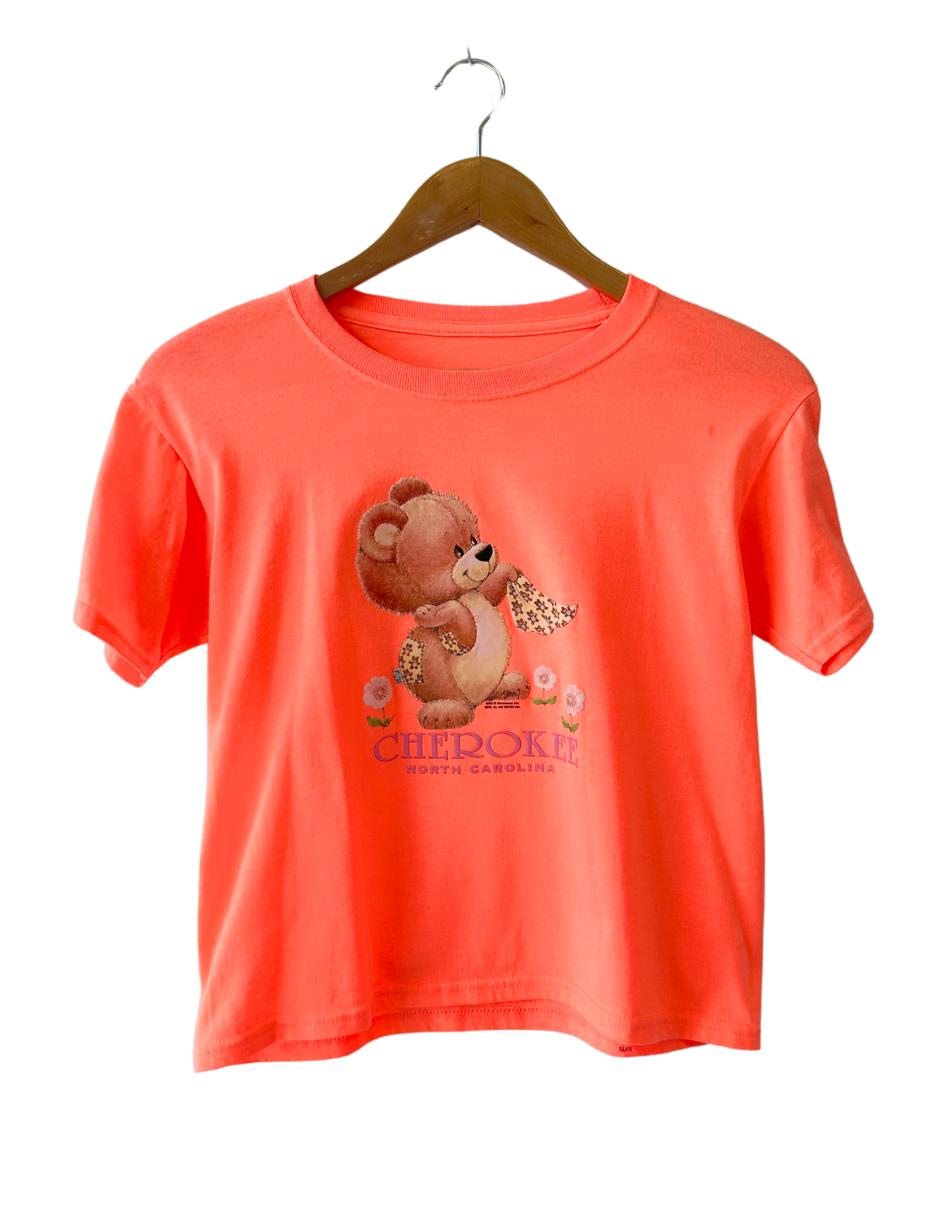 NEON BEAR CHEROKEE NC BABY TEE XS-SMALL