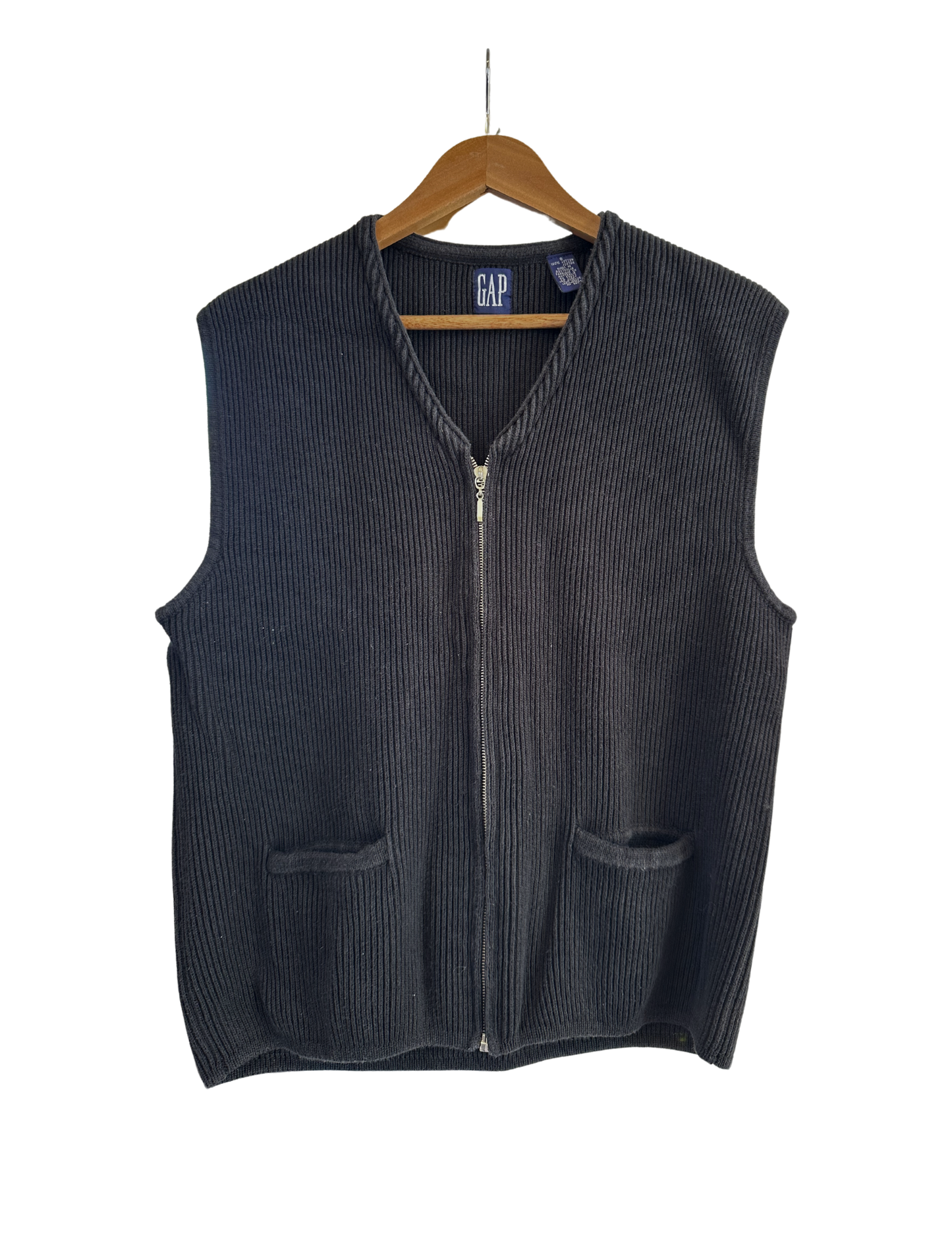 GAP KNIT ZIP UP VEST S/M