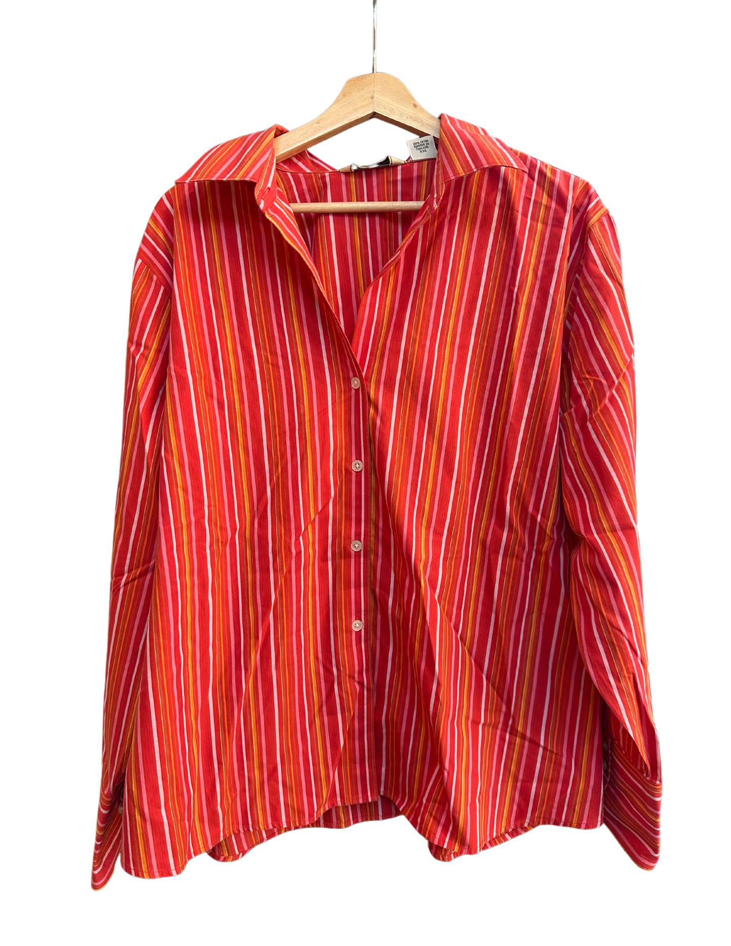 SUNSET STRIPED BUTTON UP XL