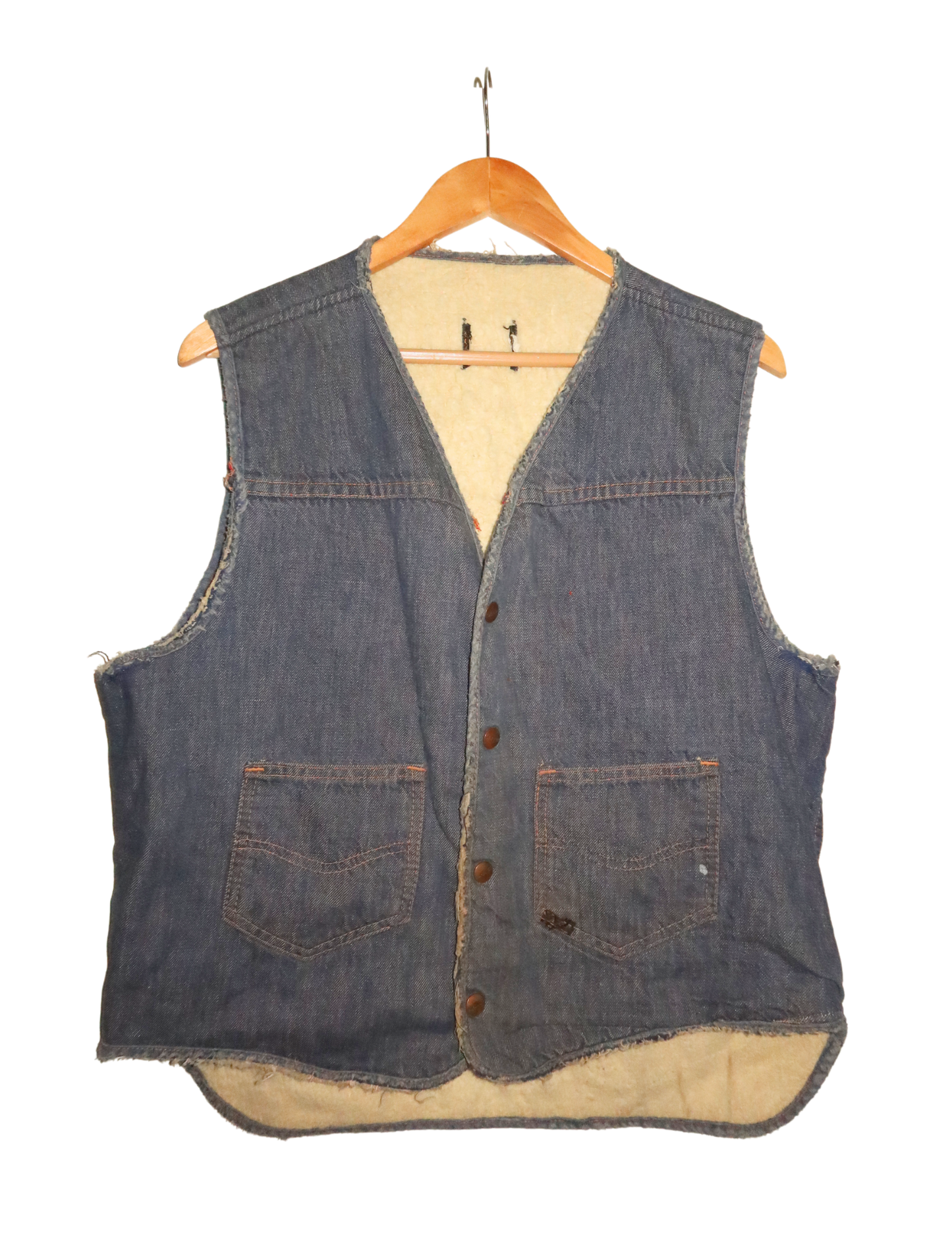 DARK DENIM SHERLING VEST LARGE