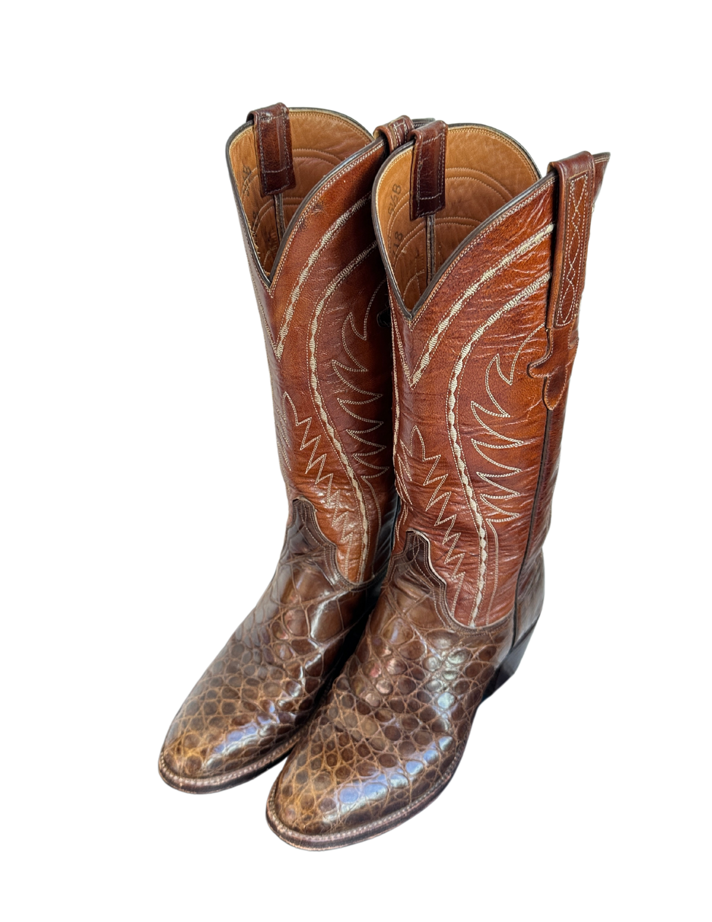 BROWN LUCCHESE BOOTS SIZE 5
