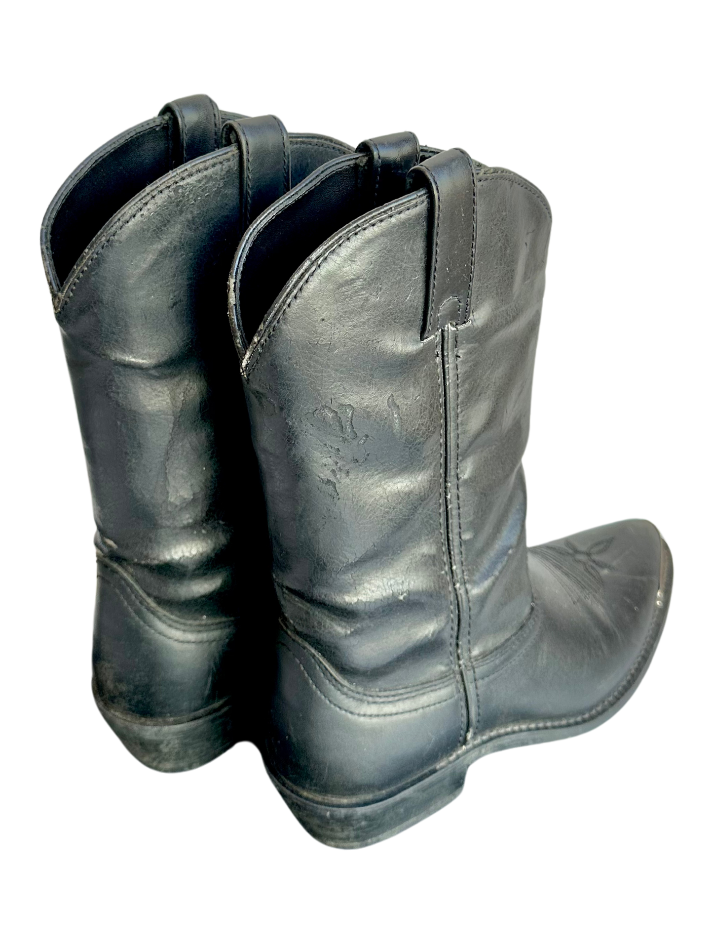 ACME BLACK COWBOY BOOTS SIZE 8