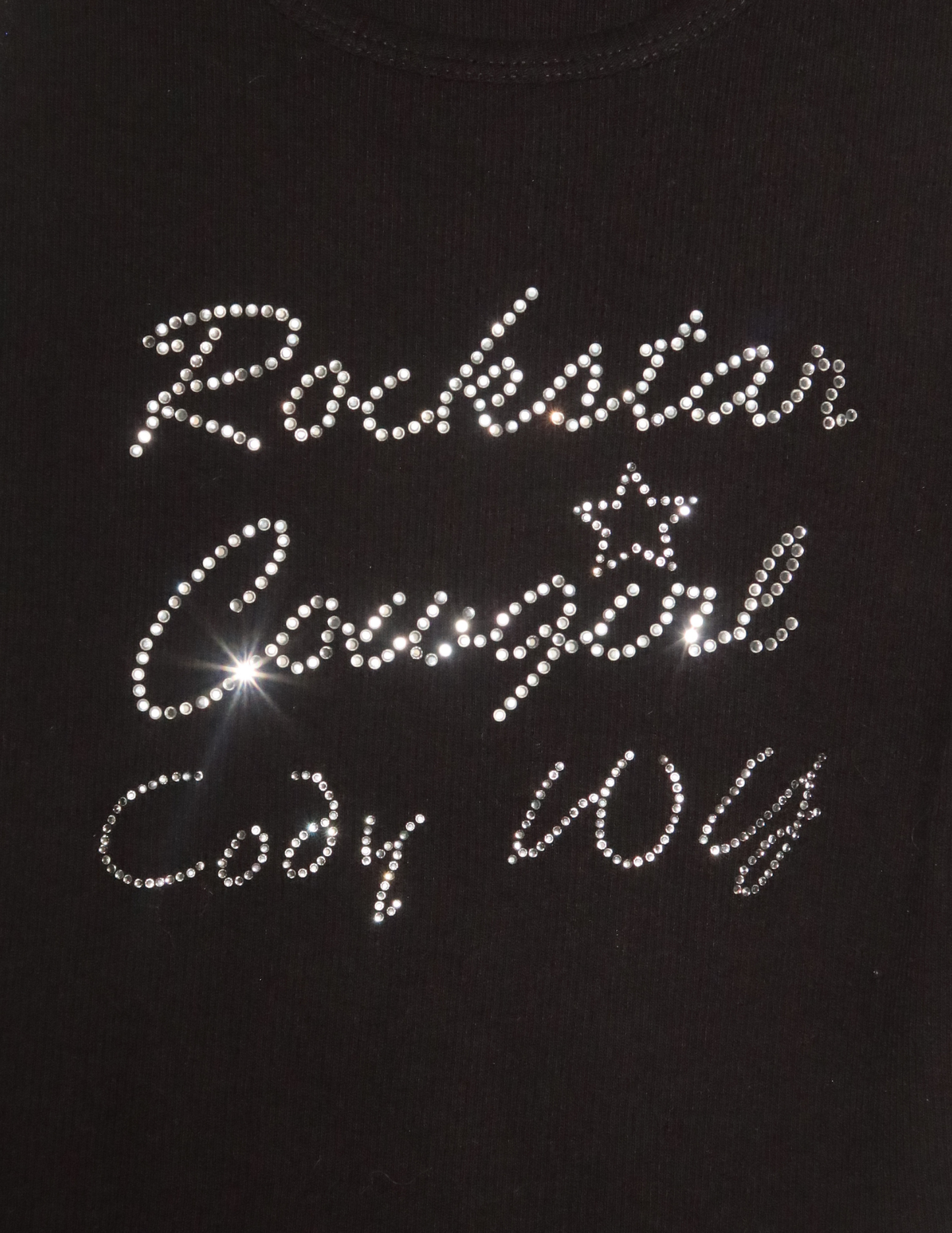BLACK RHINESTONE ROCKSTAR COWGIRL TANK LARGE