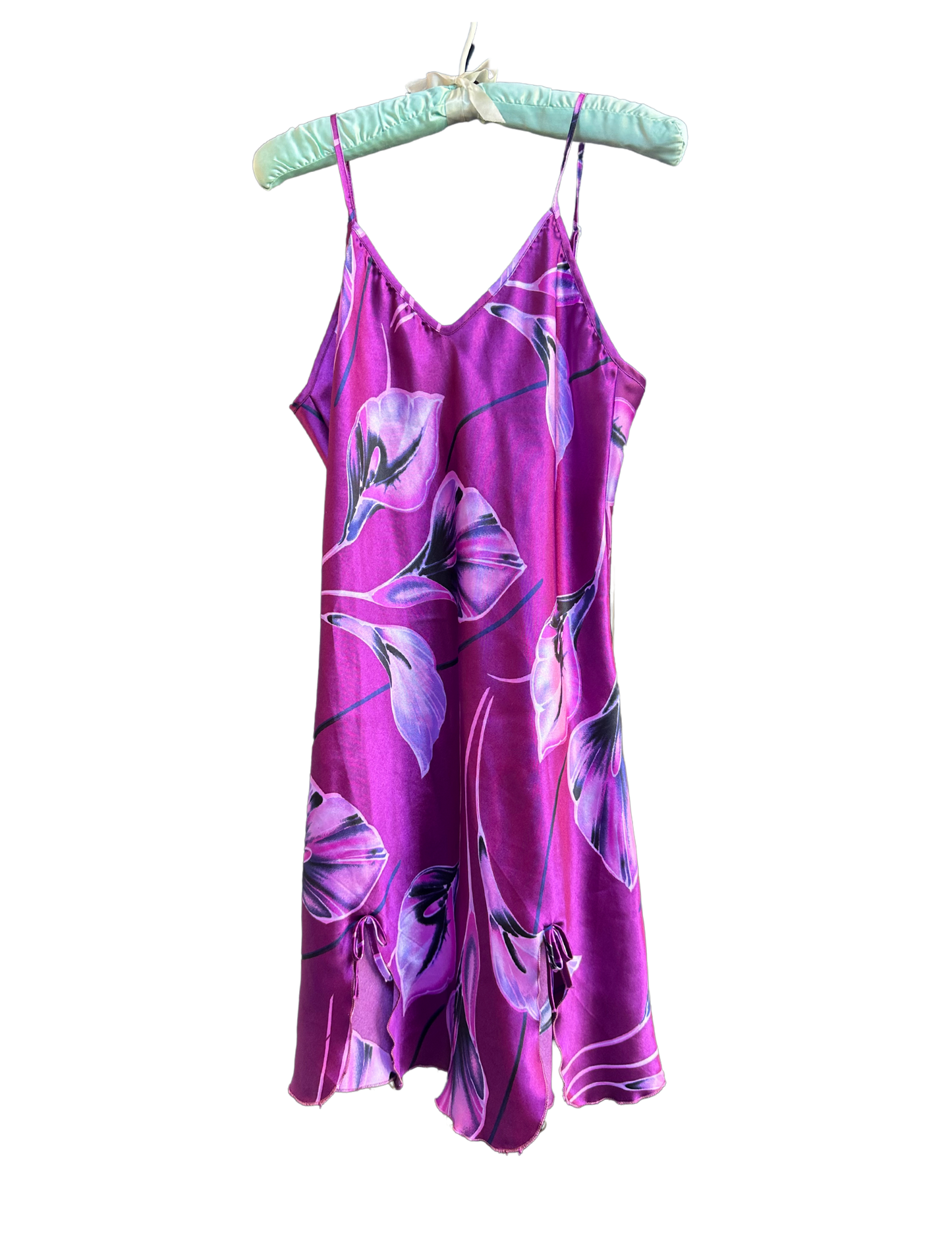 PURPLE FLORAL SLIP DRESS MEDIUM