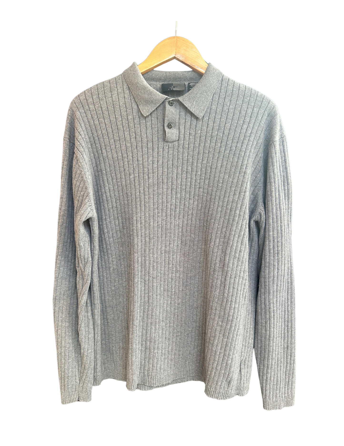 DARK GREY RIBBED SWEATER LARGE