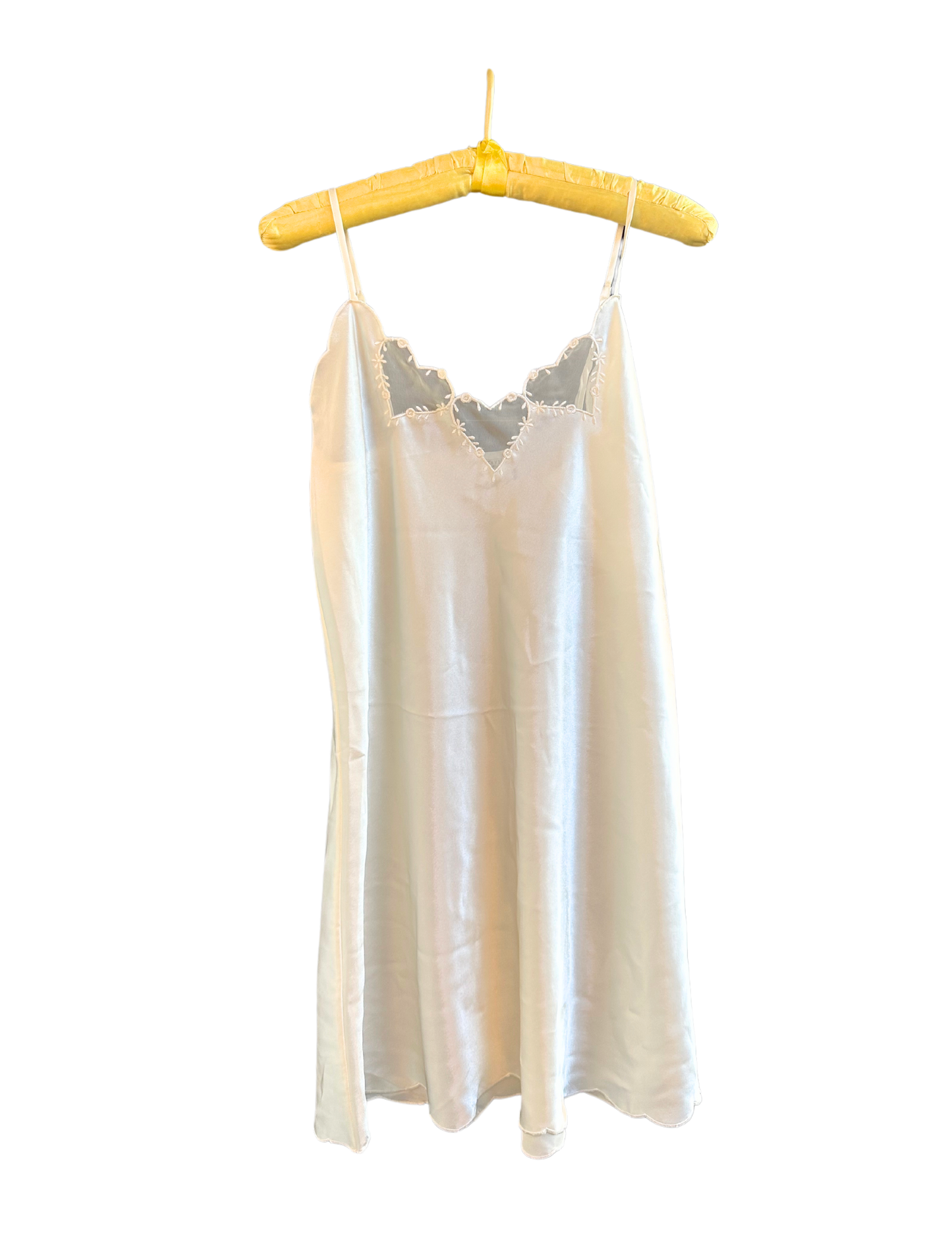 WHITE HEARTS SLIP DRESS MEDIUM