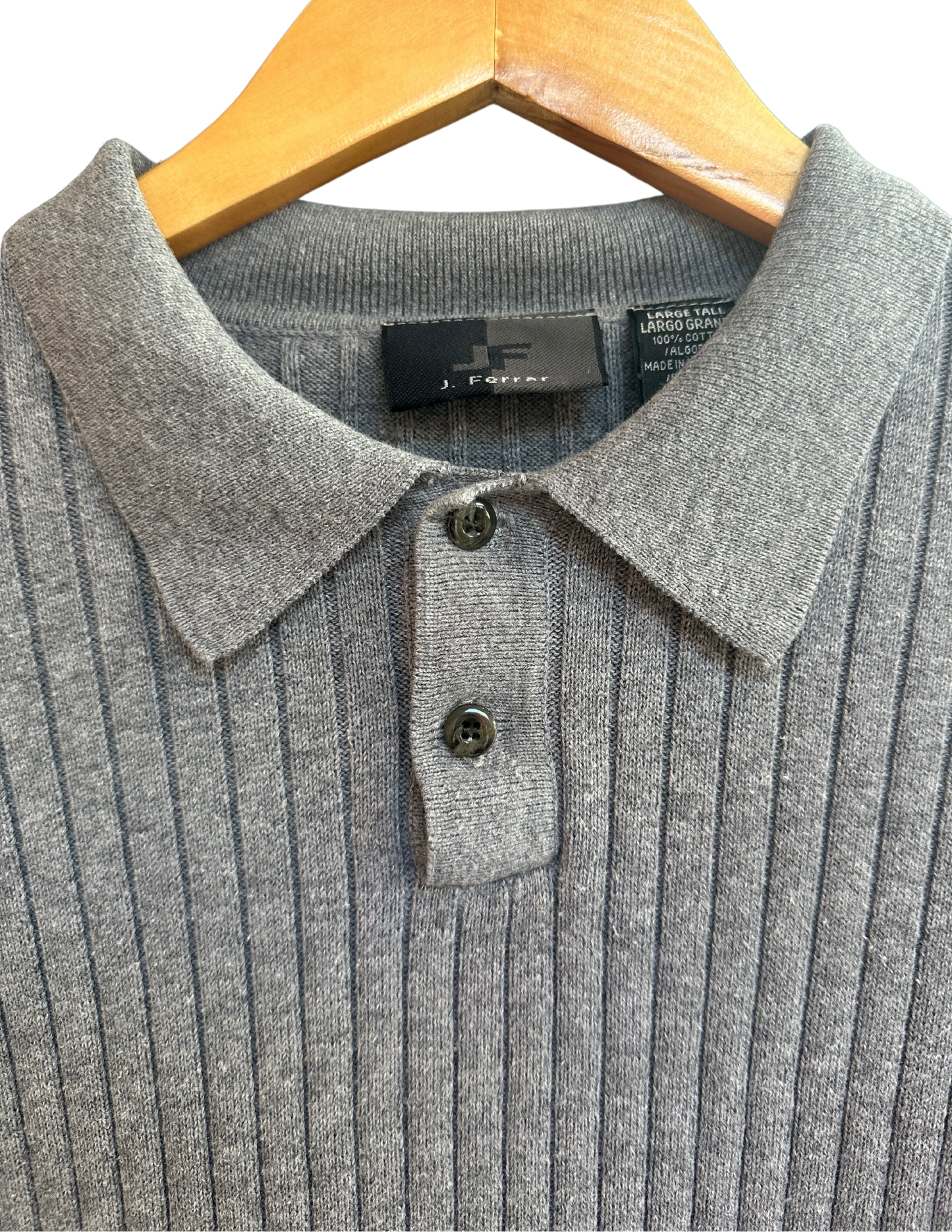DARK GREY RIBBED SWEATER LARGE