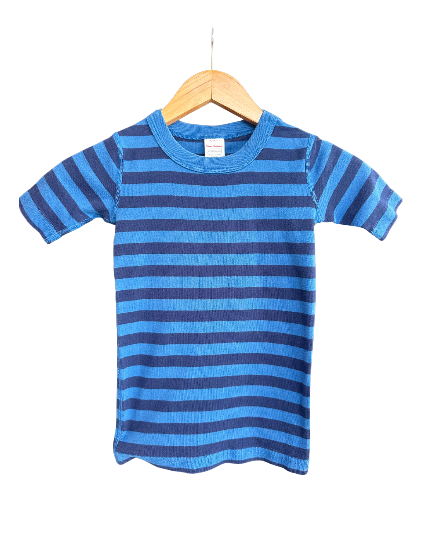 NAVY AND BLUE STRIPED BABY TEE XS
