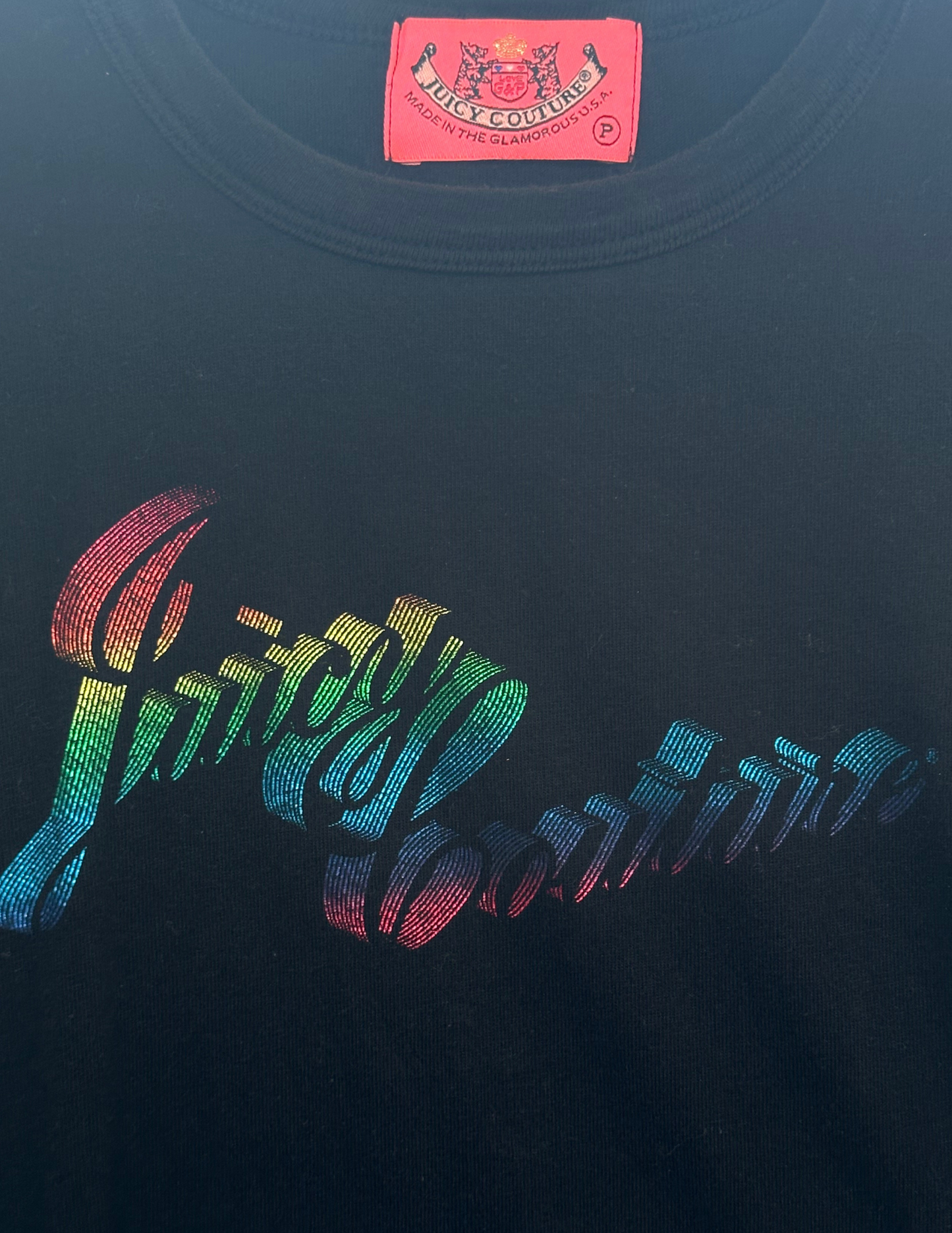 JUICEY COUTURE RAINBOW LOGO TEE XS/S
