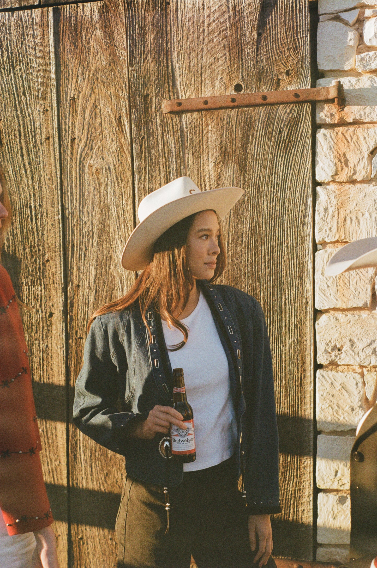 DENIM BLACK CONCHO DETAIL JACKET SIZE 8