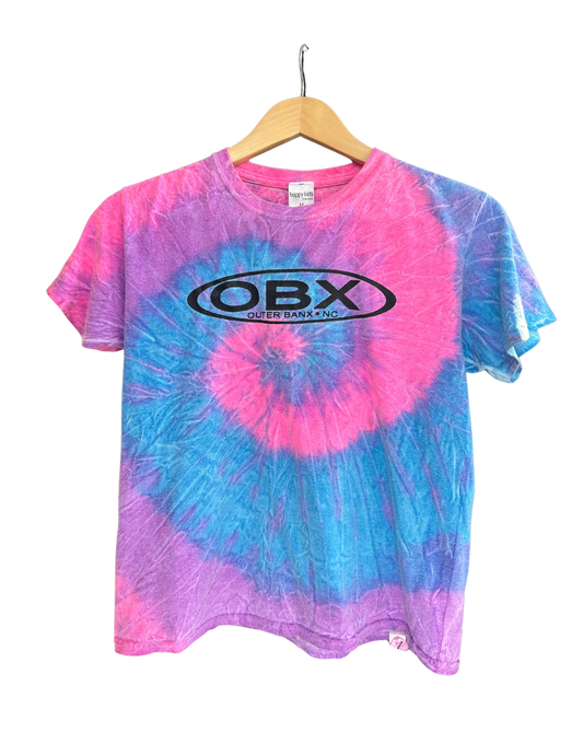 OUTER BANKS OBX TIE DYE BABY TEE SMALL