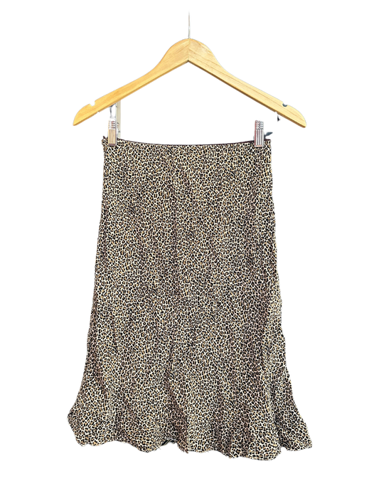 CHEETAH PRINT MIDI SKIRT SMALL