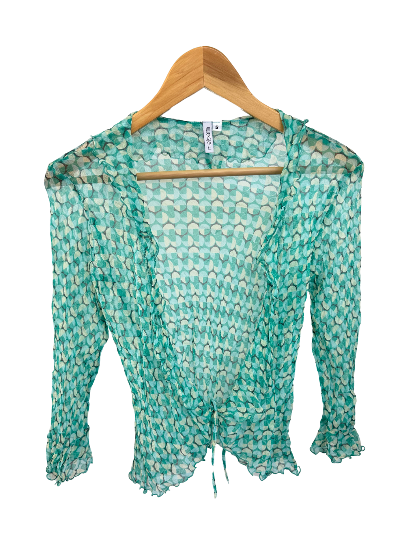 TEAL CHIFFON TIE TOP SMALL