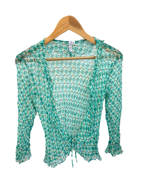 TEAL CHIFFON TIE TOP SMALL