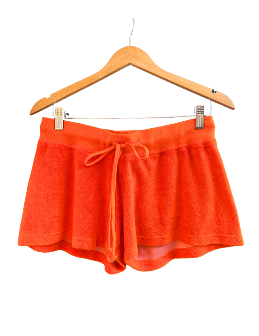 ORANGE TERRY CLOTH SHORTS XL