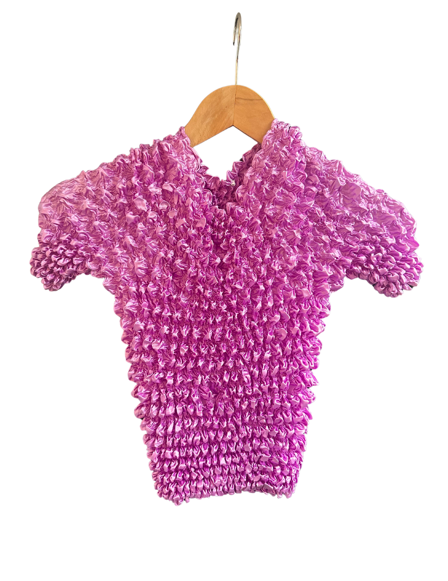 FUCHSIA POPCORN TOP ONE SIZE