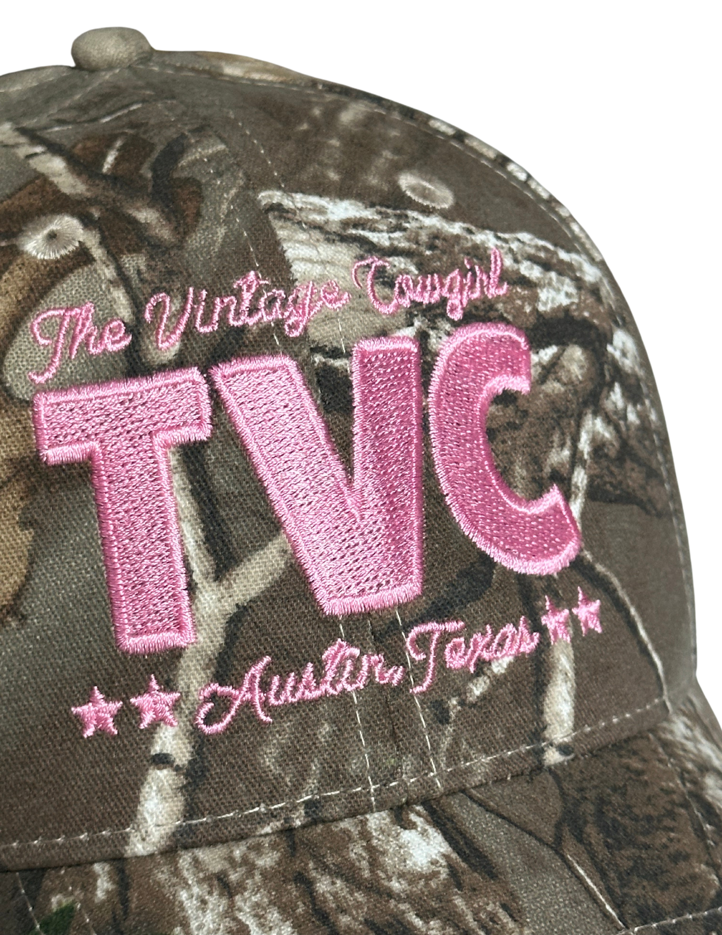 THE VINTAGE COWGIRL CAMO LOGO HAT