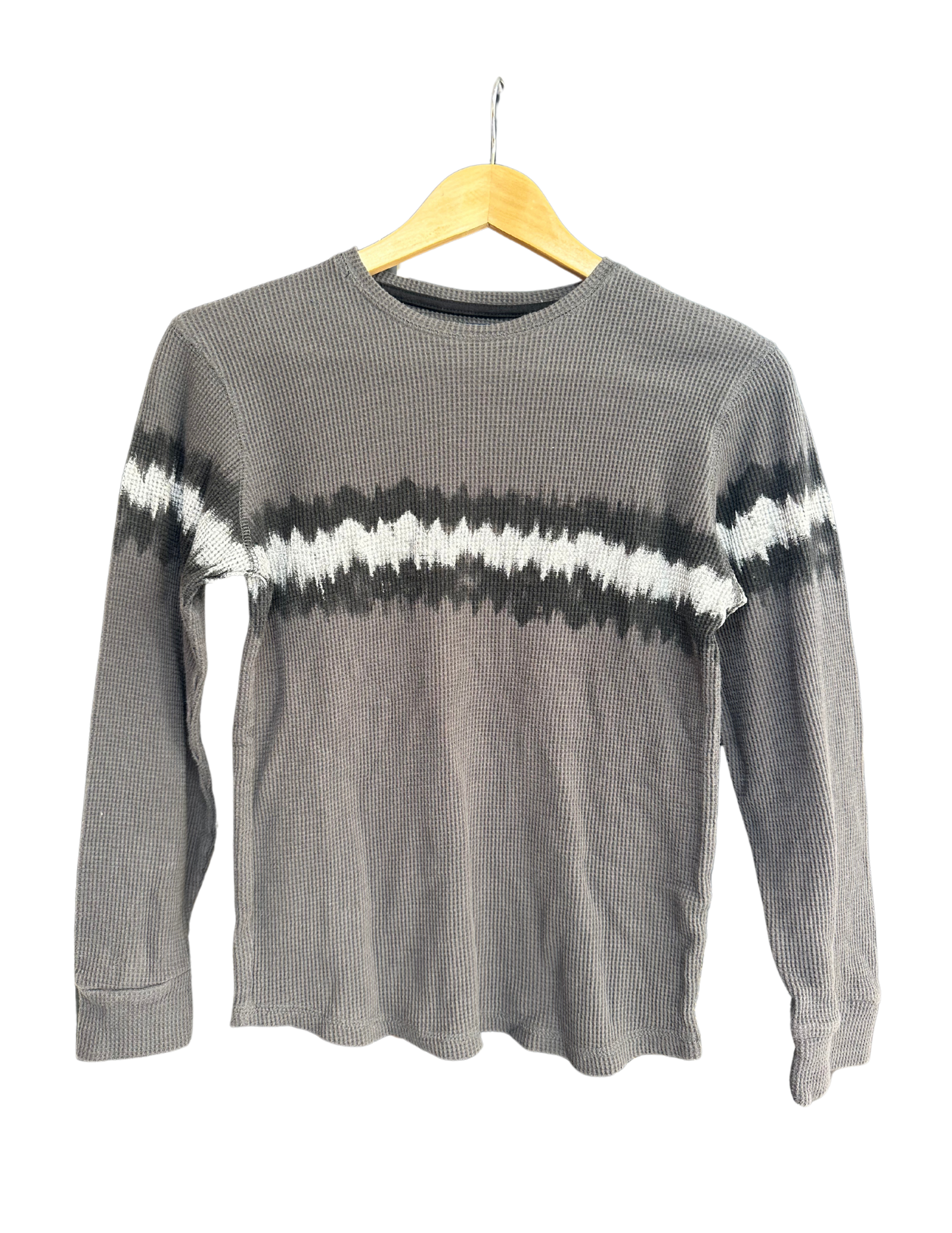 GREY LONGSLEEVE WAFFLE BABY TEE XS/S