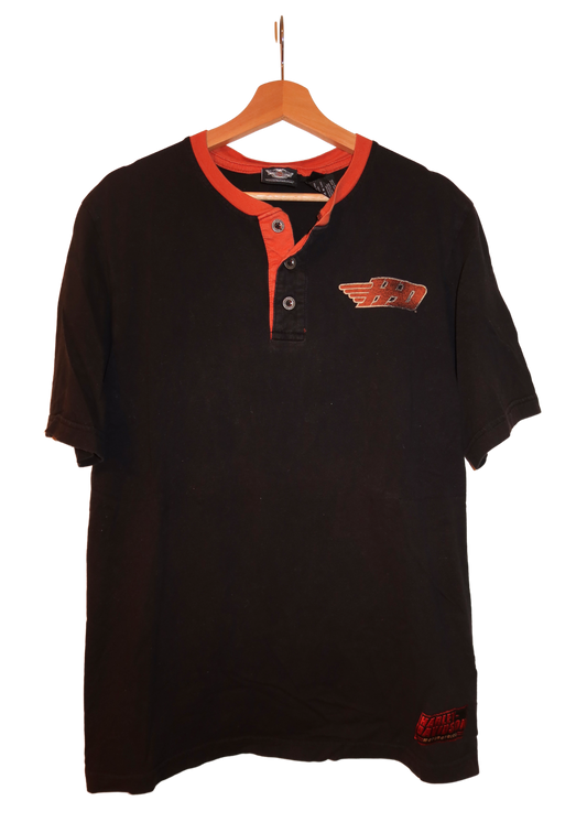 HARLEY DAVIDSON HENLEY TSHIRT LARGE