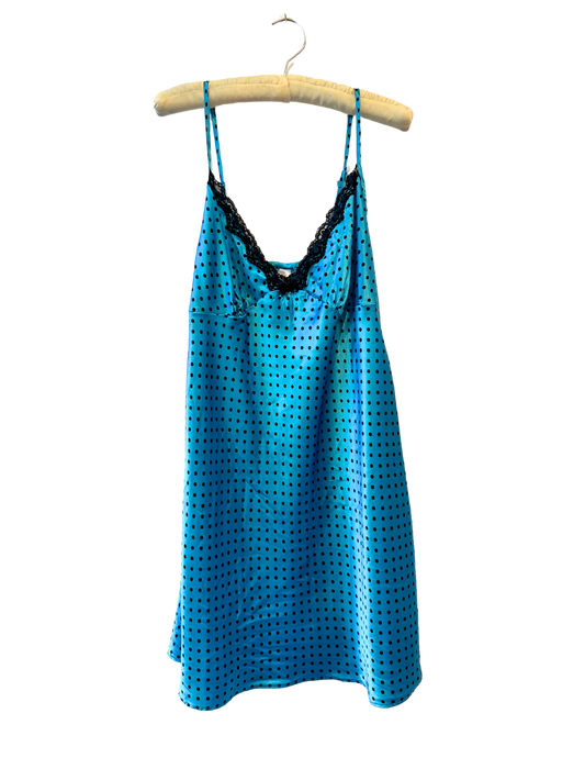 BLUE POLKA DOT SLIP XL