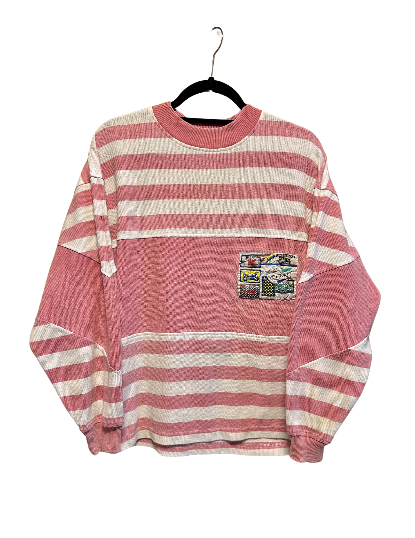 STRIPED LIGHTWEIGHT RACING CREWNECK LARGE