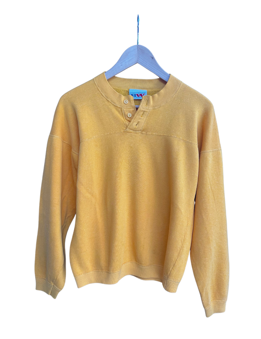 YELLOW HENLEY CREWNECK MEDIUM