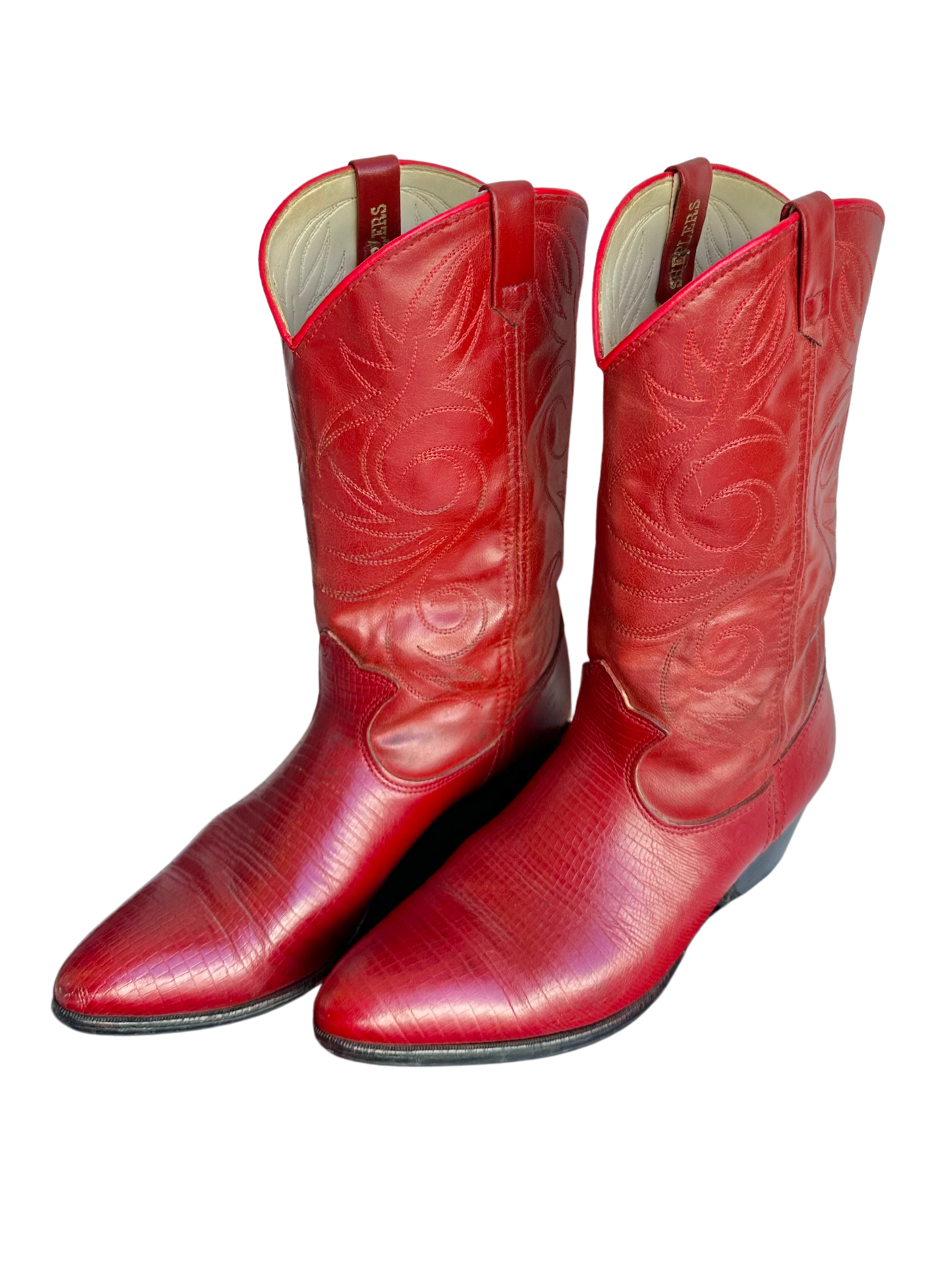 SHEPLERS RED COWBOY BOOTS SIZE 6.5