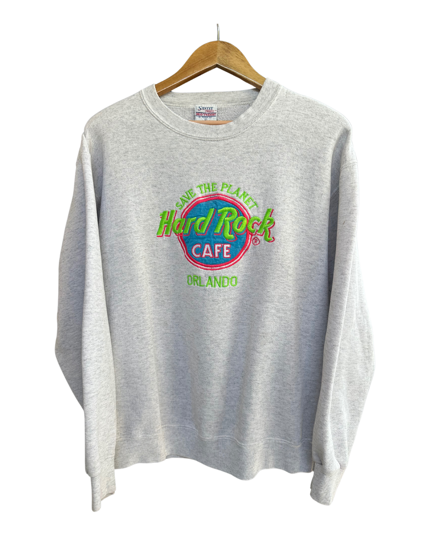 HARD ROCK CAFE ORLANDO NEON LOGO CREWNECK LARGE