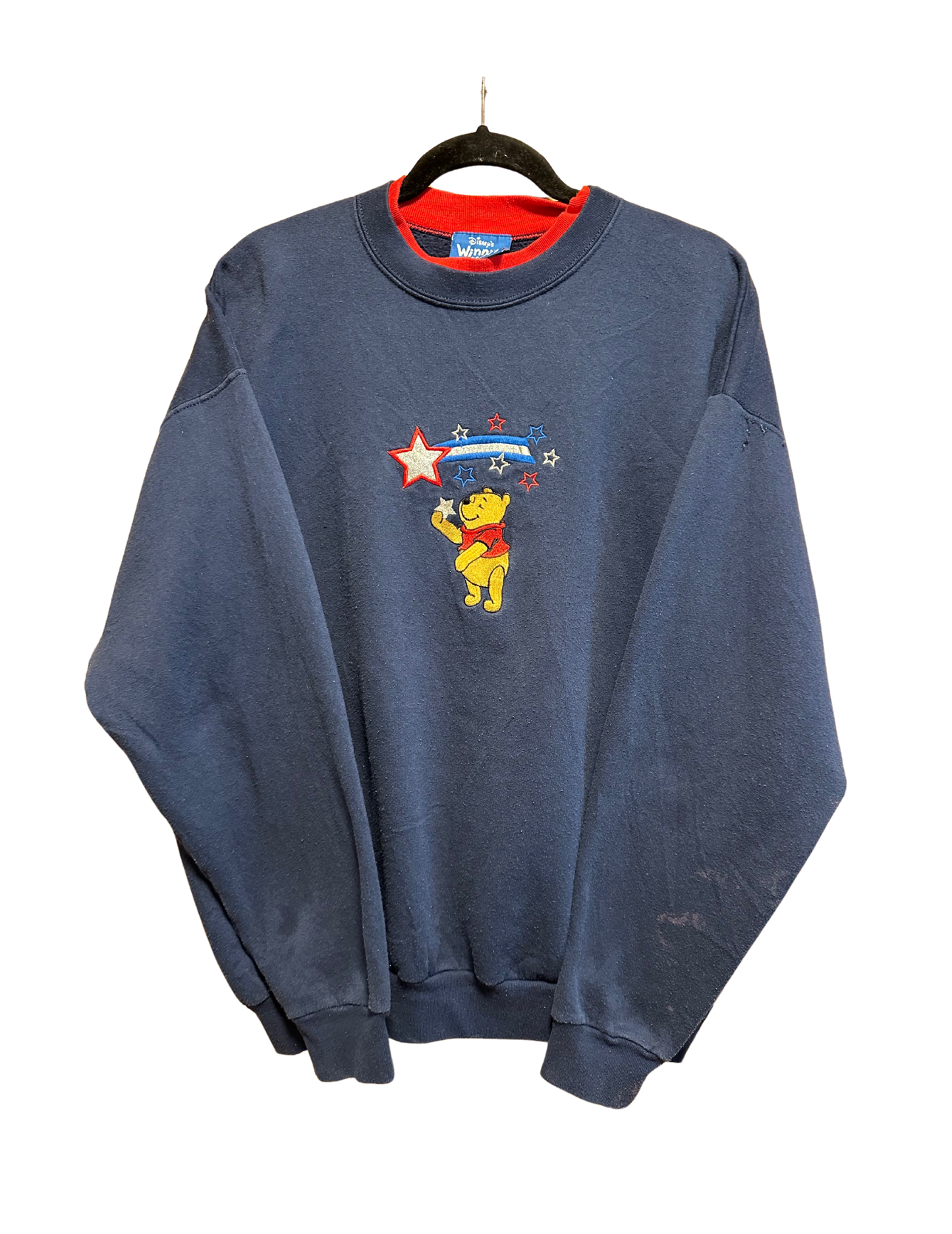 WINNIE THE POOH NAVY CREWNECK LARGE