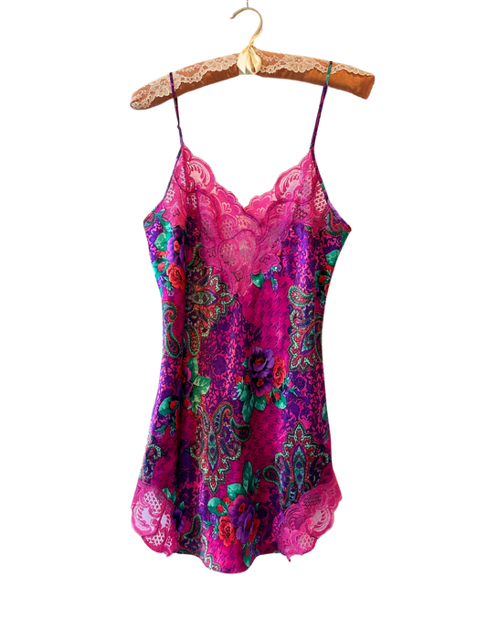 FUCHSIA FLORAL SLIP SMALL