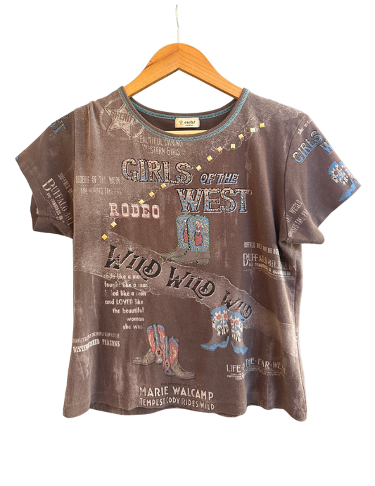 WILD WEST COWGIRL TEE M/L