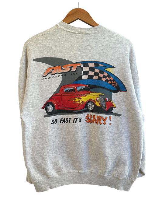 GREY RACING CREWNECK LARGE