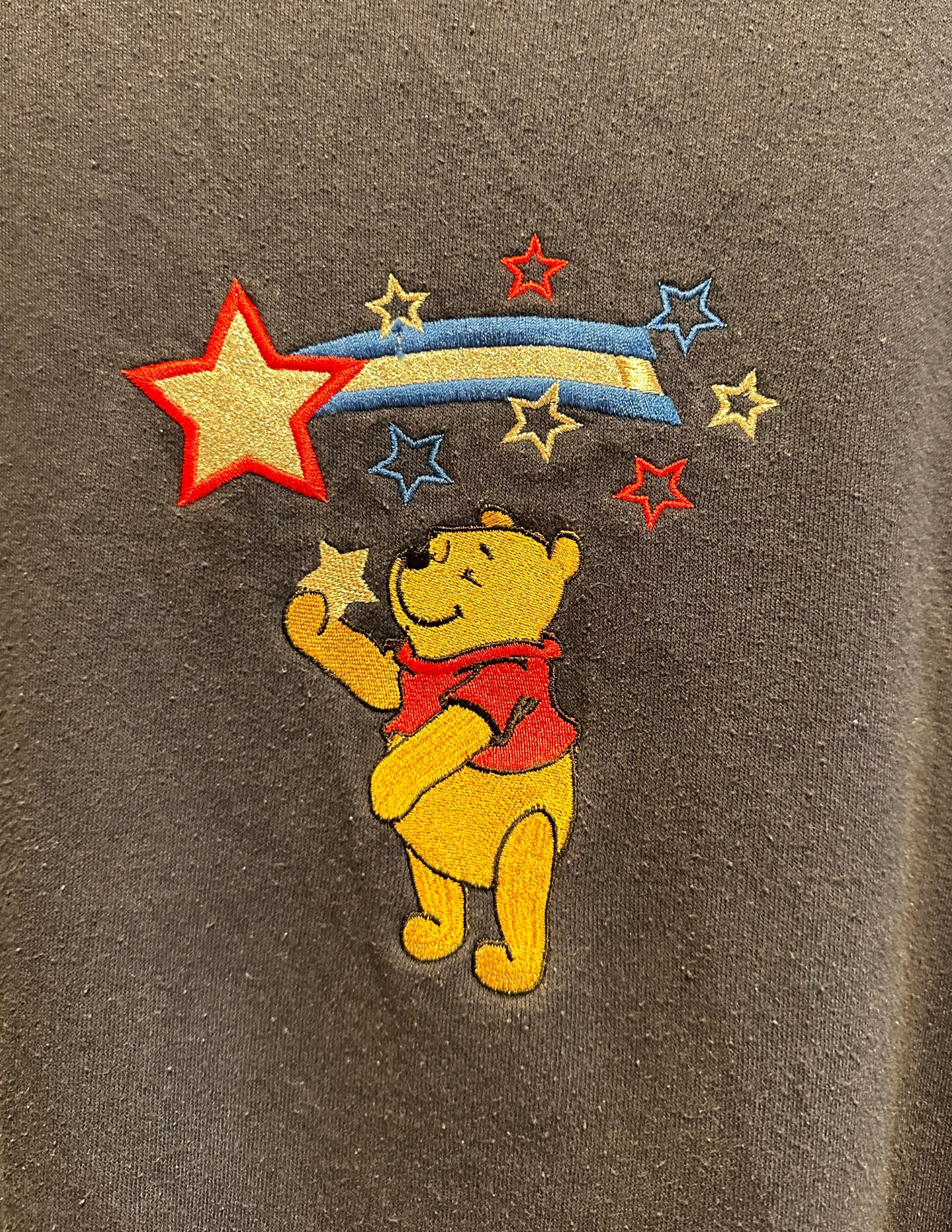 WINNIE THE POOH NAVY CREWNECK LARGE