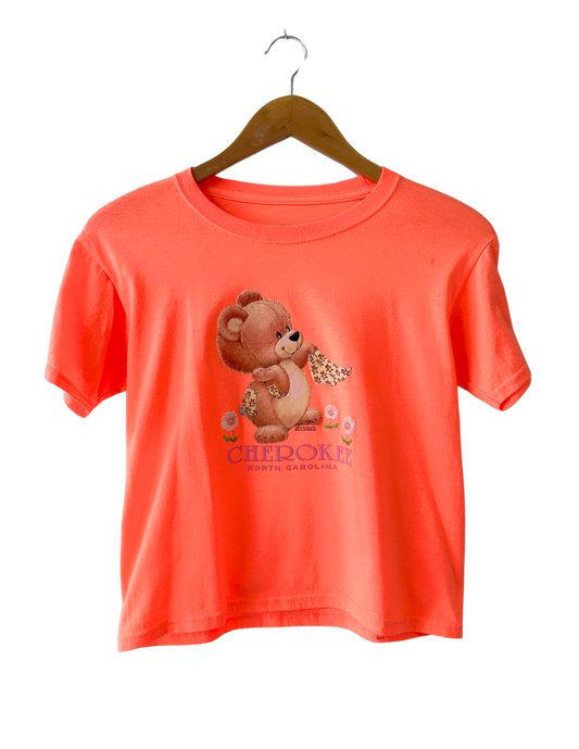 NEON BEAR CHEROKEE NC BABY TEE XS-SMALL