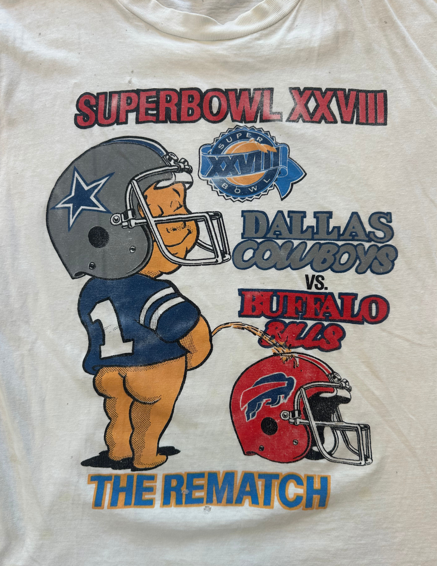 COWBOYS VS BILLS SUPERBOWL XXVII TSHIRT XL