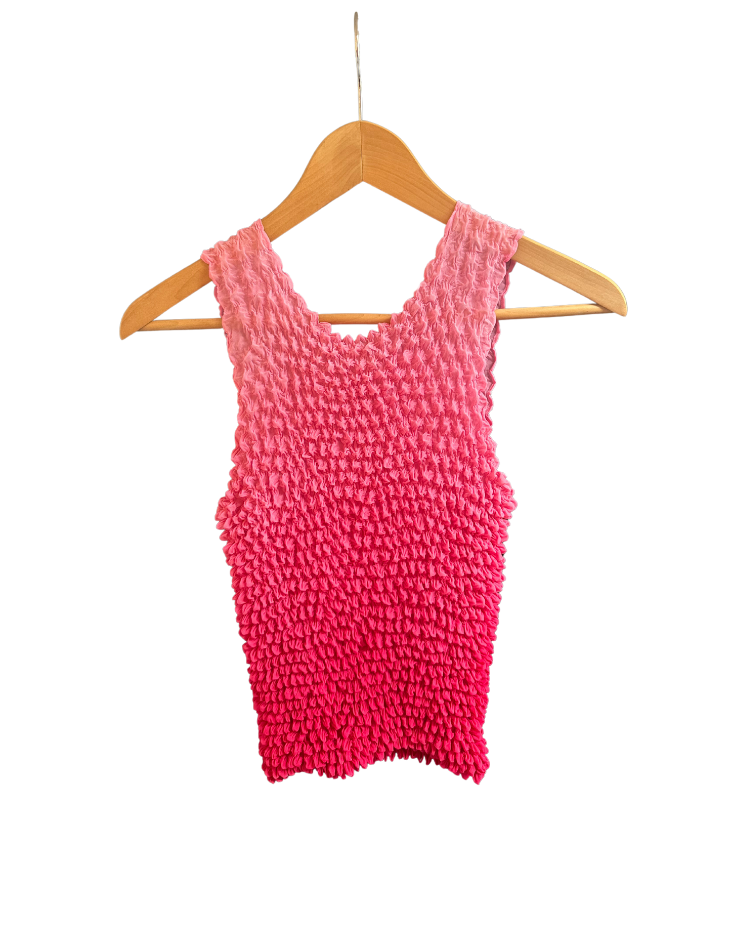 PINK OMBRE POPCORN TANK ONE SIZE