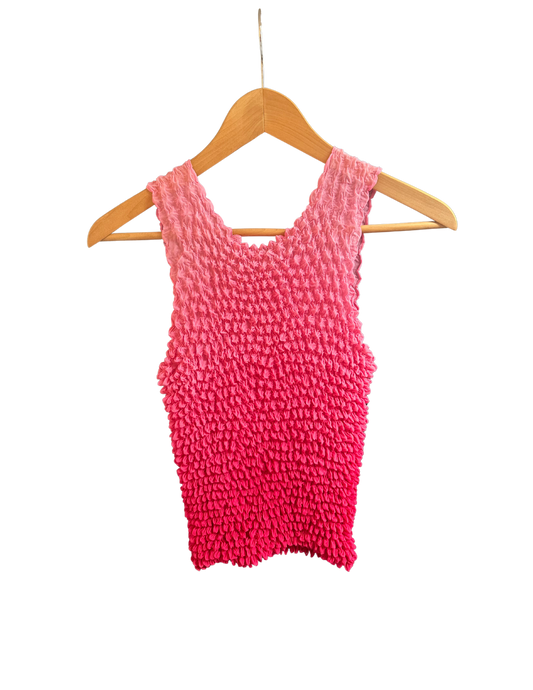 PINK OMBRE POPCORN TANK ONE SIZE