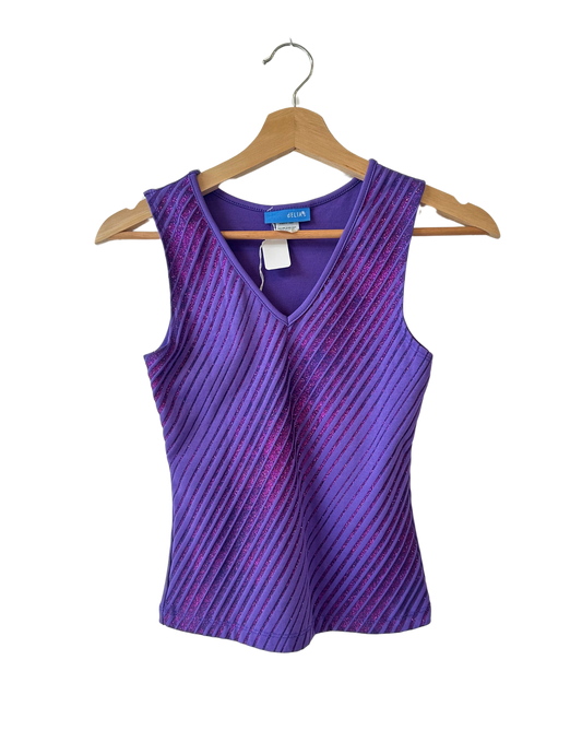 DELIA'S PURPLE GLITTER TANK XS