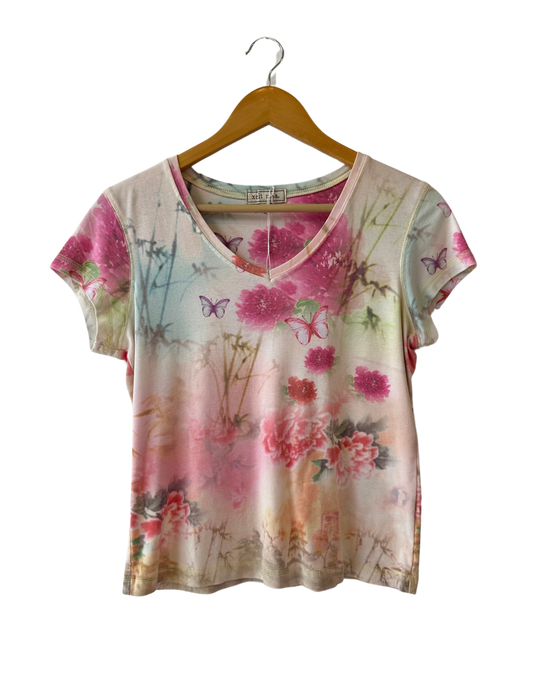 FLORAL BUTTERFLY TEE SMALL