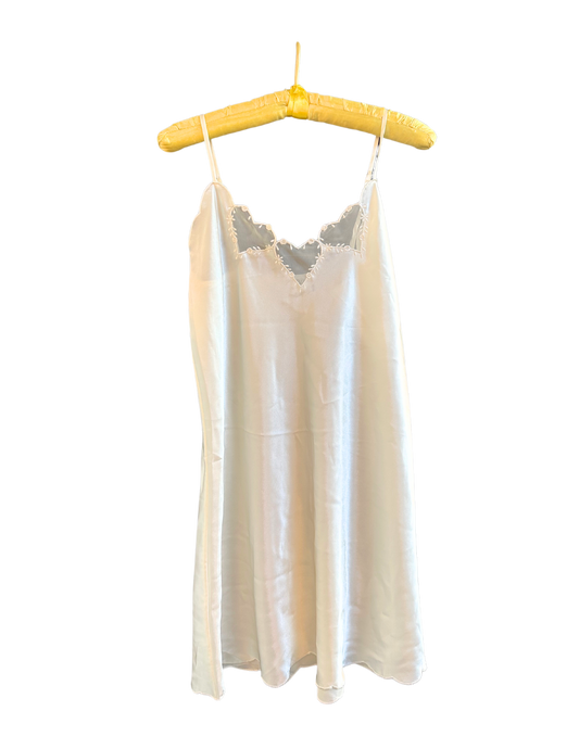 WHITE HEARTS SLIP DRESS MEDIUM