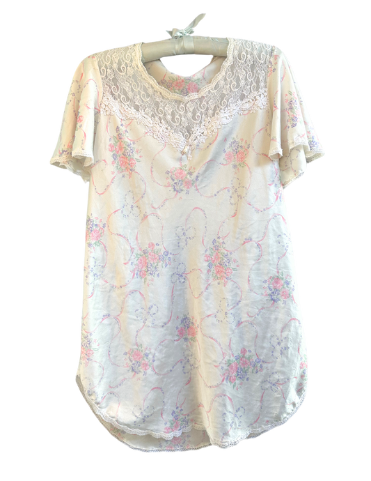 WHITE FLORAL SLIP DRESS MEDIUM